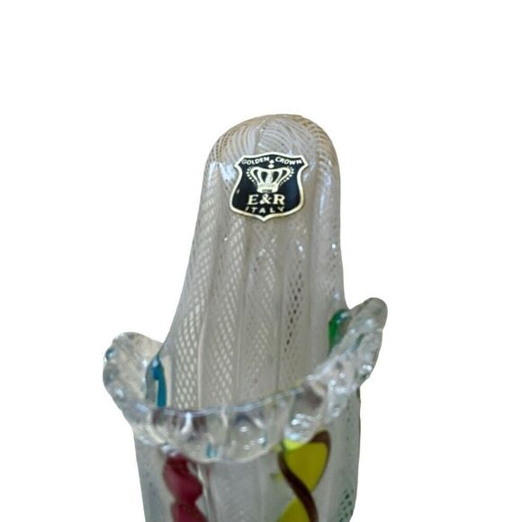 Golden Crown E & R Italy Venetian Glass Shoe Colorful Table Home Decor 1.5" - Picture 6 of 11